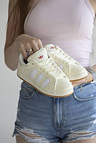 Жіночі Кросівки Adidas Campus 00s Off White Beige White / Адідас Кампус 00 Офф Вайт Бежеві з Білим, фото 3