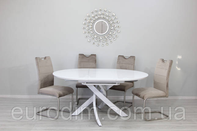 Стіл Caezar T-7479 Super white satin, фото 3