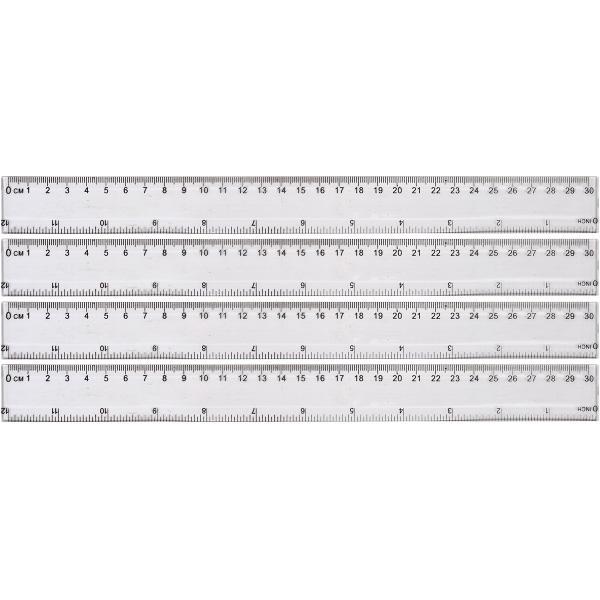 Лінійка пластикова прозора 30 см 8830