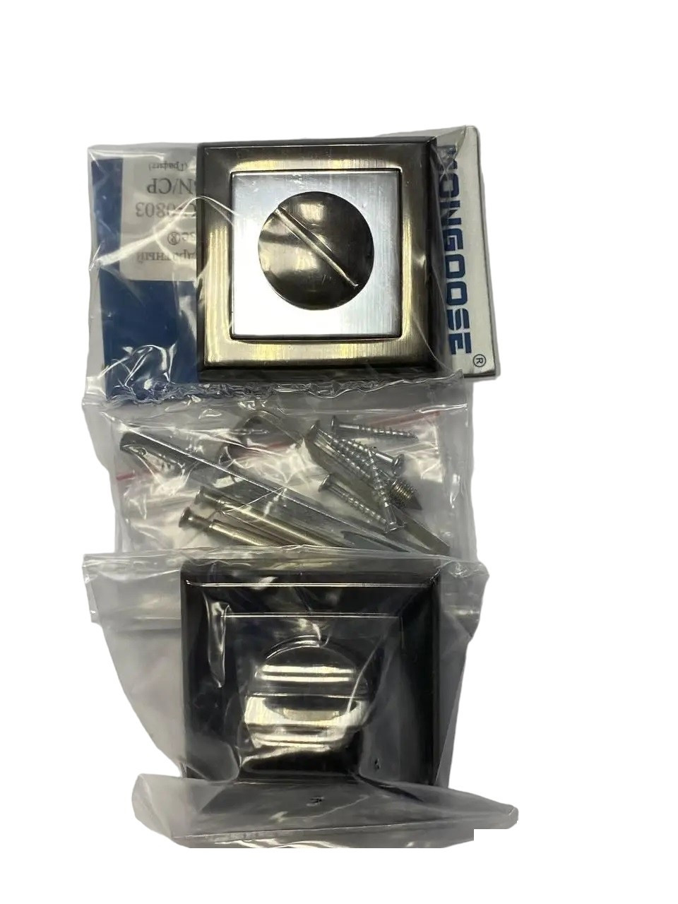 Фіксатор квадратний Mongoose WC-0803 BN/CP (графіт глянець), фото 1