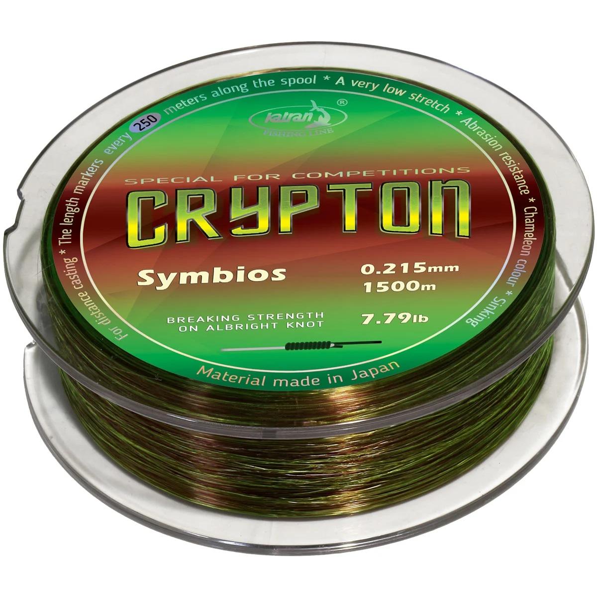 Волосінь Katran Crypton Symbios 1500m (neon/brown) 0.215mm 7.79lb/3.53kg