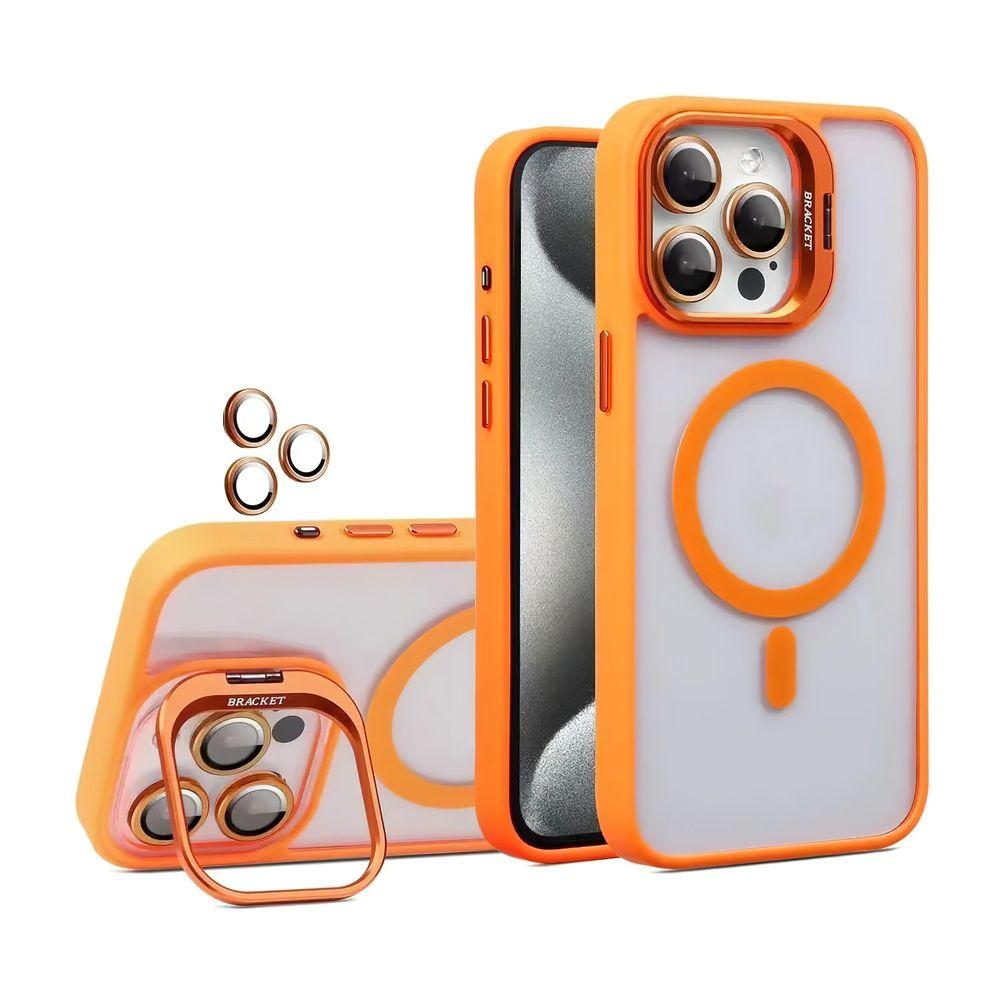 Чохол з підставкою U1 Magsafe Case для Apple iPhone 15 Pro Orange, фото 1