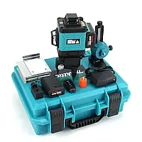 Лазерний рівень нівелір (4D, 16 променів) АКБ. Прилад для нанесення розмітки. iC227