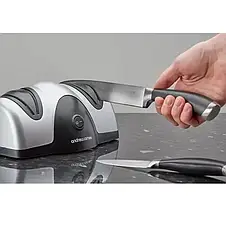 Електрична ножеточка Knife Sharpener, Кухонна заточування для ножів і ножиць YU227, фото 4