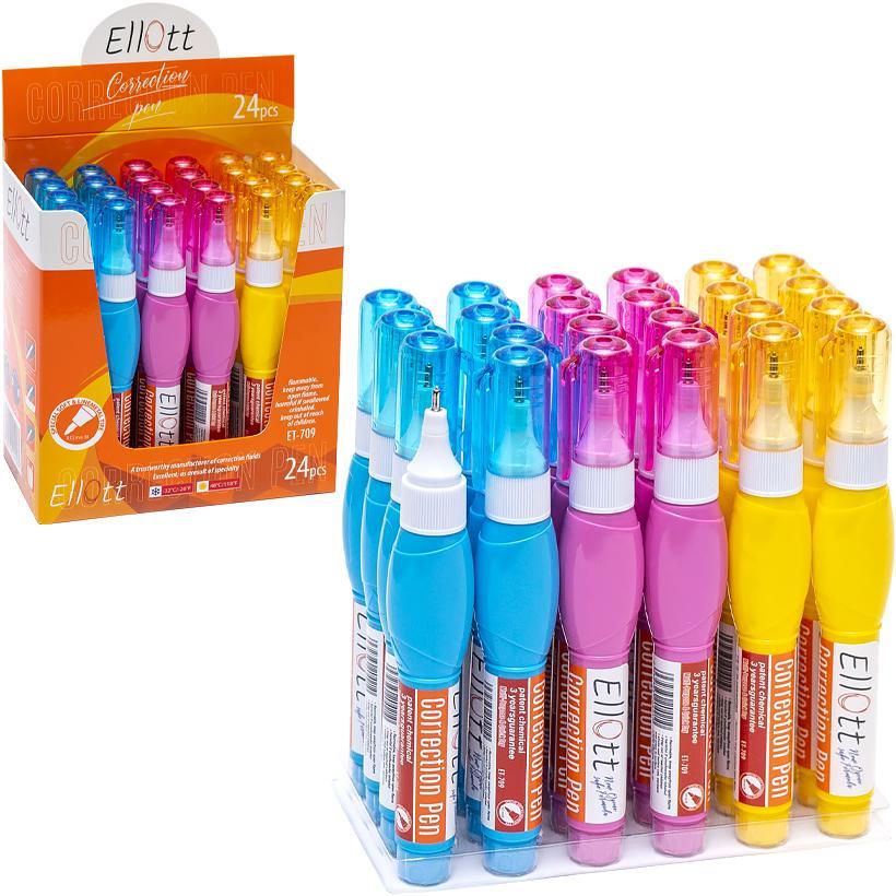 Коректор-ручка з металевим наконечником 7 мл "Ellott" ET709