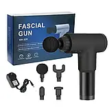 Акумуляторний масажер Fascial Gun, Ручний масажер чорний 6 режимів SV227, фото 8