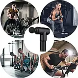 Акумуляторний масажер Fascial Gun, Ручний масажер чорний 6 режимів SV227, фото 9