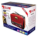 Портативний радіоприймач GOLON RX-455S Solar USB, FM-приймач із флешкою, Радіо переносне FM227 SV227, фото 6