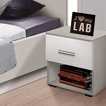 Тумба приліжкова з ДСП Франческа Кашемір + Білий Модерн