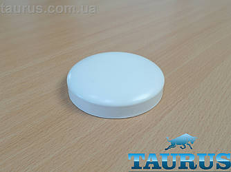 Круглий білий декоративний фланець Sphere D80 мм висотою 20 мм з н/ж сталі, без отвору. Цільний