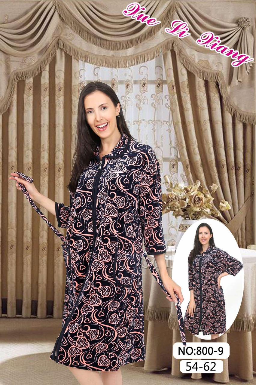 Велюровий халат жіночий, фото 1