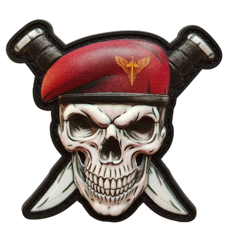 Шеврон ДШВ череп у береті з ножами 3D пвх