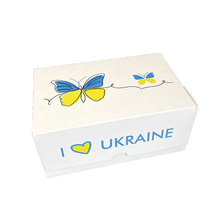 Коробки для десертів I love Ukraine 180*120*80 мм (Упаковка 3 шт), фото 1
