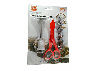 Набір з 6-ти насадок, ножиць, гвоздика і маленького перехідника