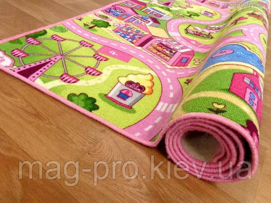 Дитячий килим для дівчаток SWEET TOWN Милий місто 3х4, фото 2