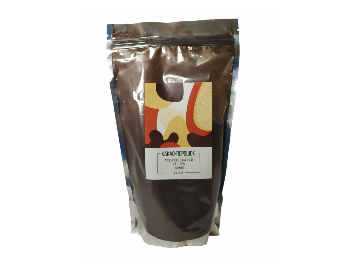 Какао-порошок deZaan алкалізований 10-12% (чорний) 1 кг