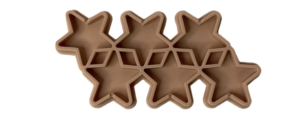 Силіконова форма Зірочки 6 шт., фото 1