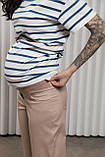 Штани для вагітних бежеві завужені, фото 3