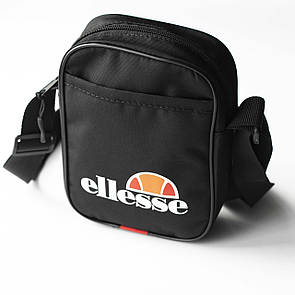 Компактна молодіжна сумка-месенджер через плече Ellesse DIN чорна повсякденна барсетка з тканини Еліс