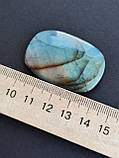 Лабрадор овал камінь без оправи. Кабошон натуральний лабрадор 43,5*31*5,5 мм. Індія., фото 4