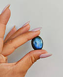 Лабрадор овал камінь без оправи. Кабошон натуральний лабрадор 25*19*8 мм. Індія., фото 2