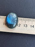 Лабрадор овал камінь без оправи. Кабошон натуральний лабрадор 25*19*8 мм. Індія., фото 6