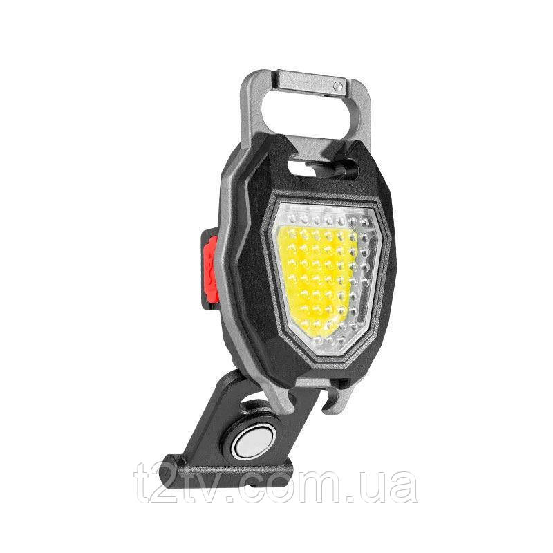 Ліхтар-брелок COB W5144, чорний, фото 1