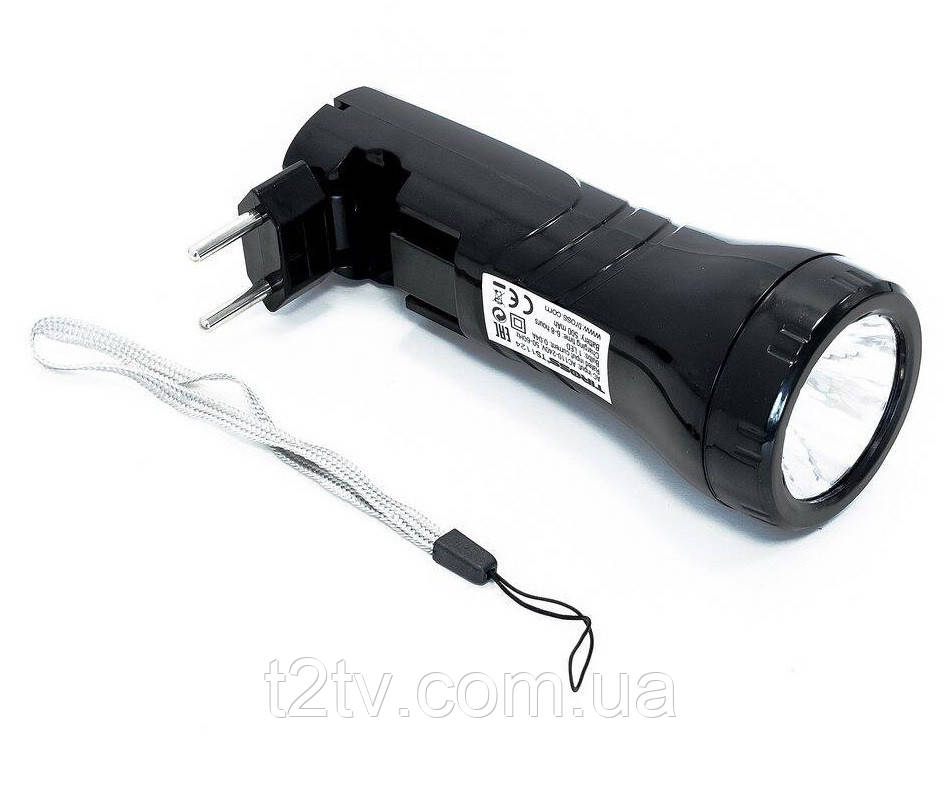 Ліхтар акумуляторний Tiross TS-1124, чорний, фото 1
