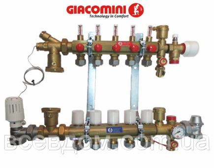 Колектор для теплої підлоги GIACOMINI R557 1" X3/4 E /3