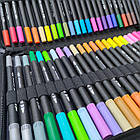 Маркери для малювання акварельні 60 штук, Маркери набір для скетчингу, Фломастери для малювання в сумці, фото 5