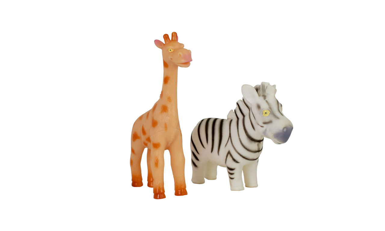 Набір іграшок "Тварини сафарі" Зебра та Жирафа 2 шт 36+ Baby team Різні кольори, фото 1