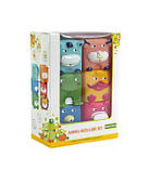 Набір іграшок для ванни "Кубики-звірята" (Каченя) 6 шт 6+ Baby team Різні кольори, фото 3