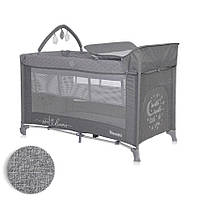 Ліжко-манеж Lorelli Noemi 2 Layers Plus Рожевий Cool Grey Star