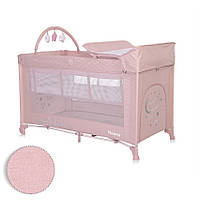 Ліжко-манеж Lorelli Noemi 2 Layers Plus Рожевий Mellow Rose Star