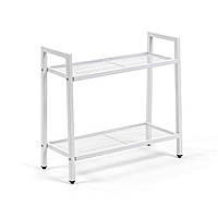 Стелаж-етажерка двоярусний з металу 60х26х60см Білий SW-00002102