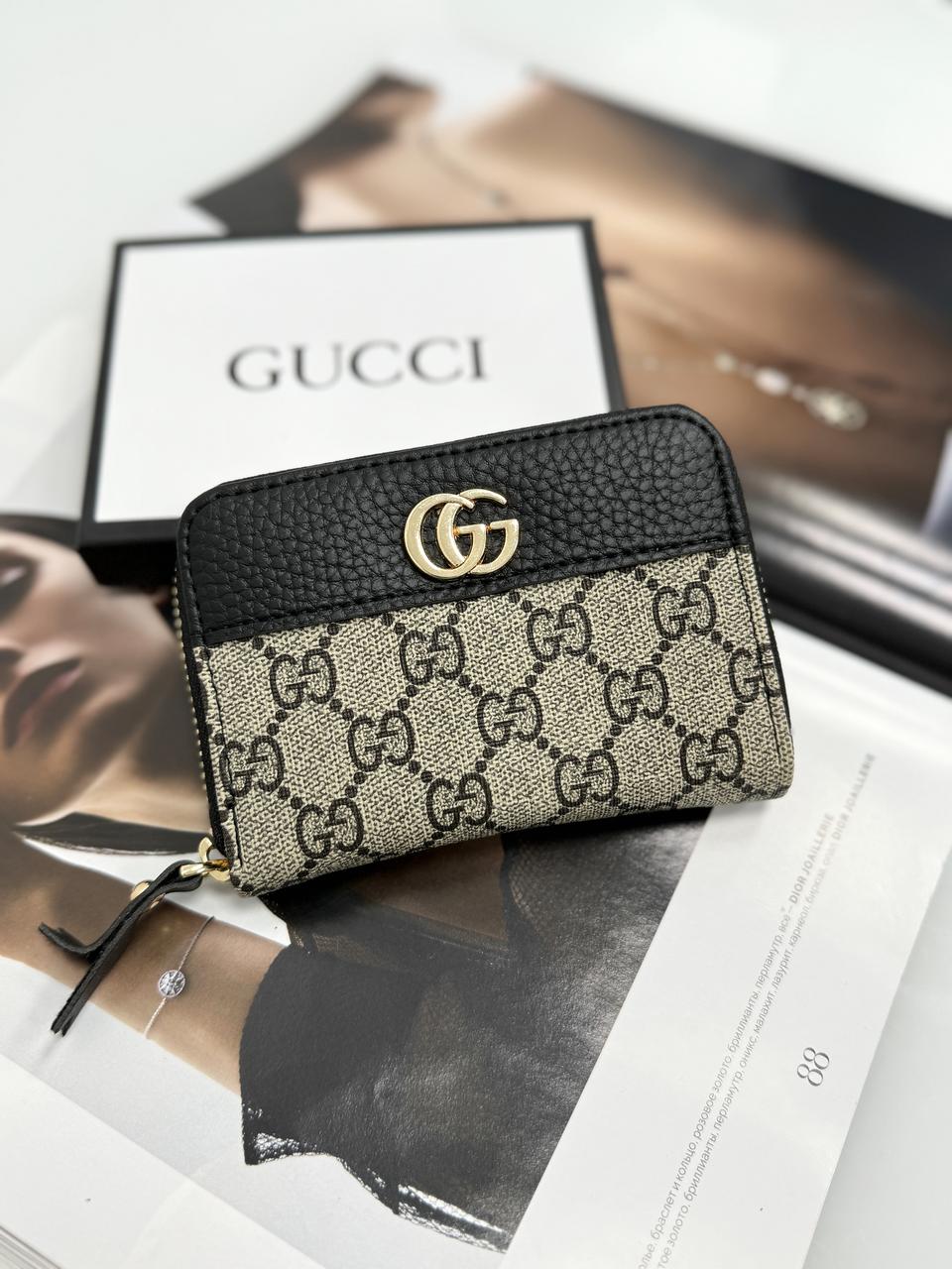 Гаманець Gucci жіночий Гуччі чорний міні