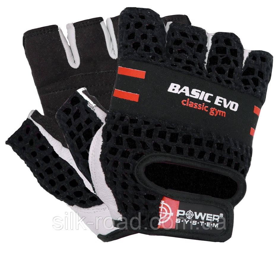 Рукавички для фітнесу Power System PS-2100 Basic EVO Black/Red Line M