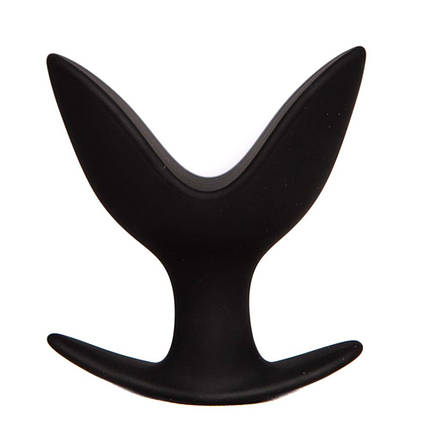 Анальна пробка Chisa Black Mont з пелюстками, ЛОТОС, чорний, L, фото 1