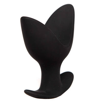 Анальна пробка Chisa Black Mont з пелюстками, ЛОТОС, чорний, L, фото 2