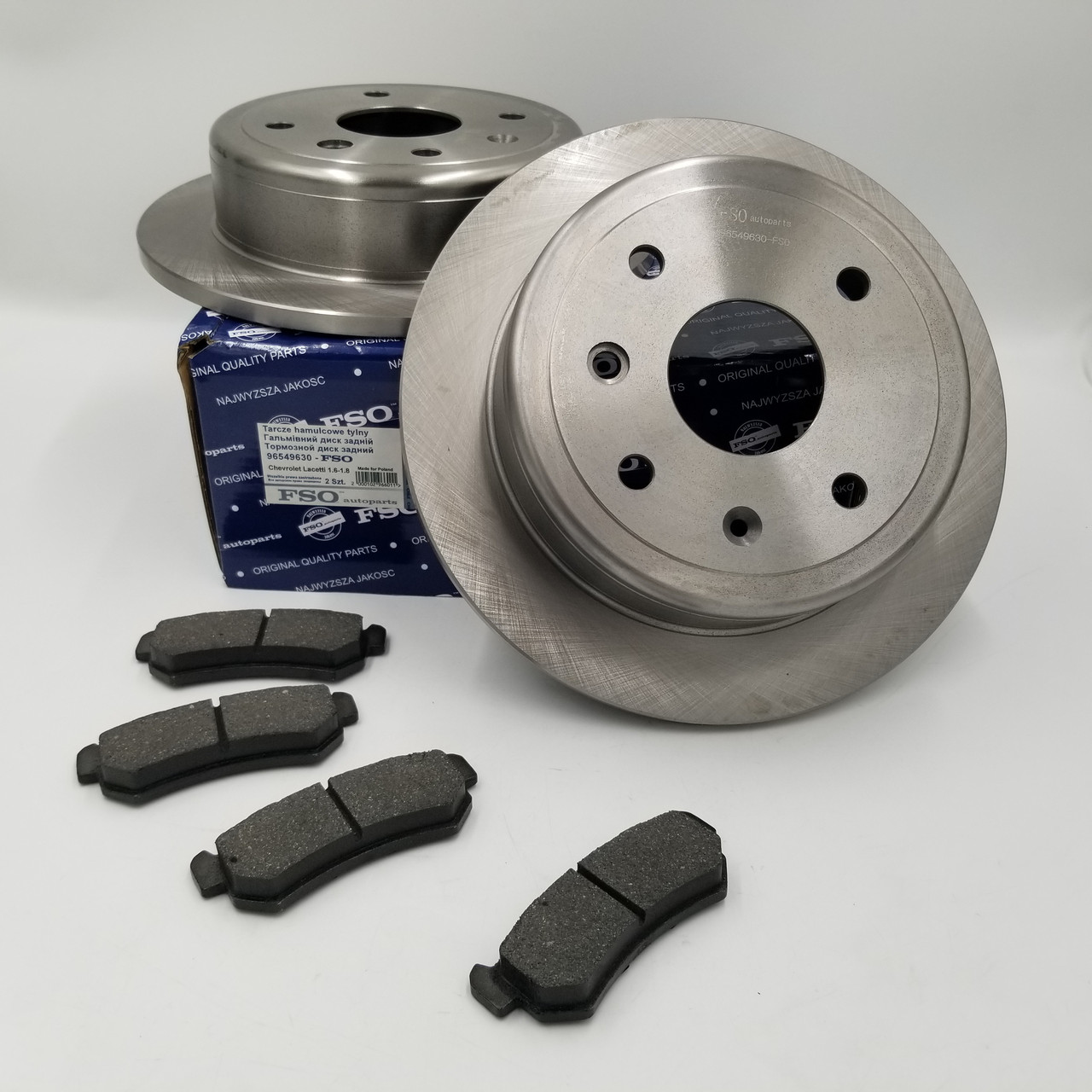 Диски гальмівні задні Лачетті (комплект 2 диска+колодки) FSO Польша