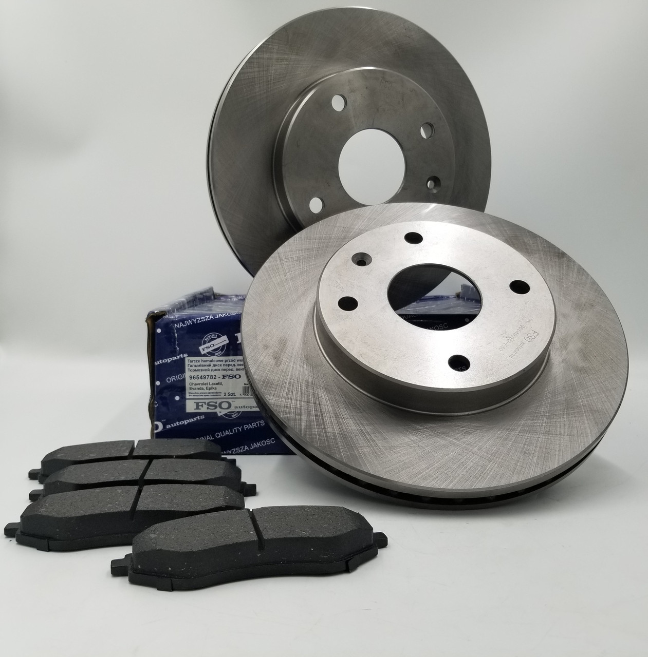 Диски гальмівні передні Лачетті (комплект 2 диска+колодки) FSO Польша 96549782