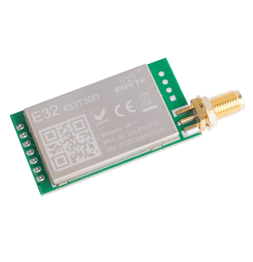 Бездротовий приймально-передавальний модуль EBYTE SX1278 LoRa E32-433T30D-V8.1 410-441MHz 30dBm UART, на 8км