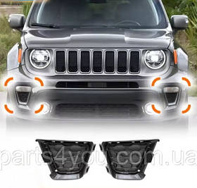 Jeep Renegade заглушки протитуманок/крилки ПТФ на Джип Ренегейд 2019-2023 комплект 6VP53LXHAA, 6VP54LXHA