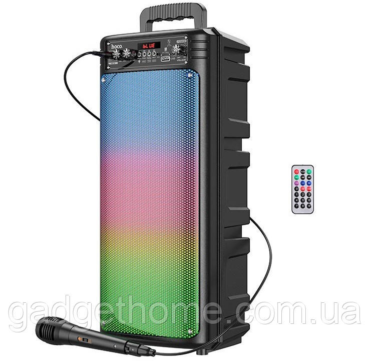 ТОП! Bluetooth колонка портативна, караоке HOCO BS52, з мікрофоном і пультом ДК, чорна - (gHome), фото 1