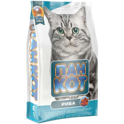 Сухий корм для котиків Пан Кот Риба на вагу 1000 г