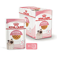 Вологий корм для кошенят ROYAL CANIN KITTEN IN JELLY 0.085 кг, 0.085 кг, фото 2