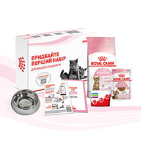 Перший набір для кошенят ROYAL CANIN KITTEN STERILISED 0.4 кг + вологий корм 0.085 кг, 0.485 кг