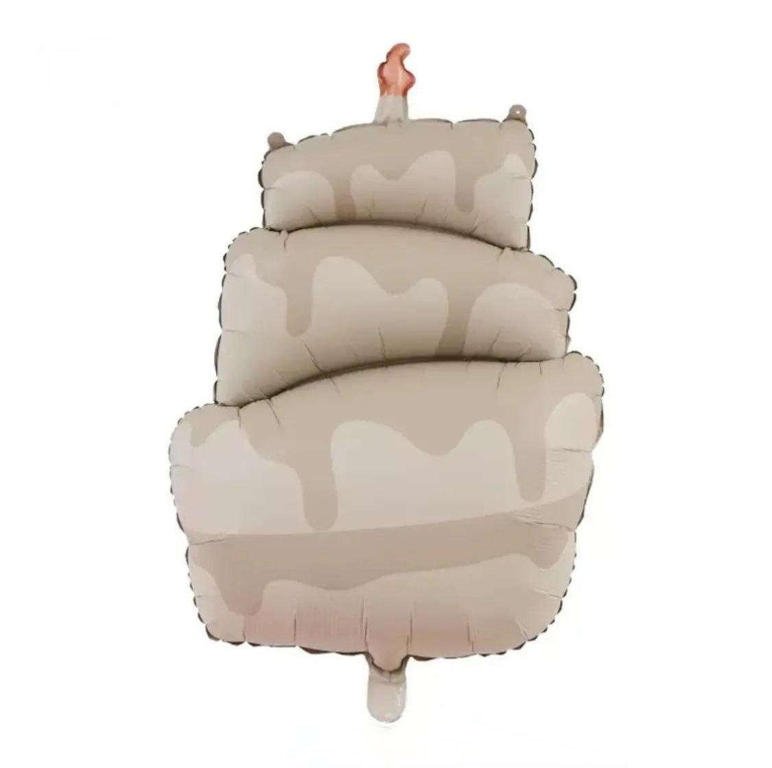 Фольгована куля "Тортик бежевий " 90х57 см