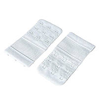 Подовжувач для бюстгальтера 5х9,5 см 3 гачка білий