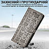 Чохол для Xiaomi Redmi 13 книжка ШКІРЯНИЙ з гаманцем візитницею ремінцем підставкою протиударний "CAT & DOG ", фото 4